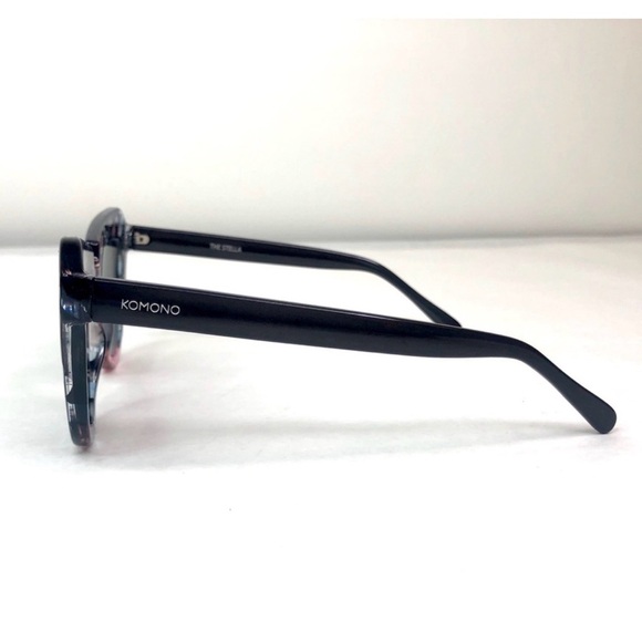 New KOMONO sunglasses The Stella Cateye Floral Black and Pink - Picture 5 of 7